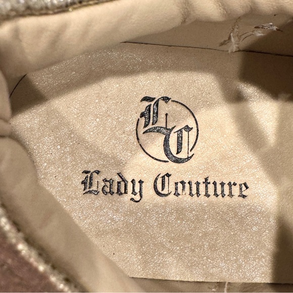 Lady Couture Paris Women’s Gold Rhinestone Sparkle Sneakers Size 10.5 NWOT - Picture 8 of 9
